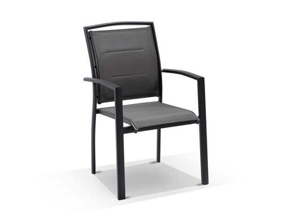 Adele Table & Verde Chairs | Outdoor Dining Setting in Charcoal / 5pc 95cm_3