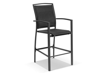 Adele Ceramic Table & Verde Chairs | Outdoor Bar Setting in Charcoal / Dark Grey / Black / 5pc 95x95cm_4
