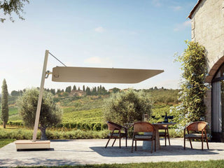 Versa UX 3m Square Cantilever Outdoor Umbrella with Base in Sand 3.