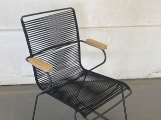Viola Teak Arm Outdoor Dining Chair - detail.