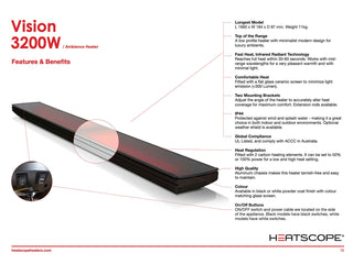 Heatscope Vision 3200W Electric Radiant Outdoor Heater in White 5.
