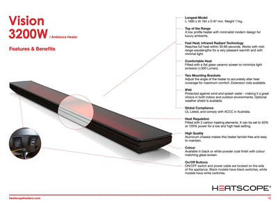 Heatscope Vision 3200W Electric Radiant Outdoor Heater in Black 4.
