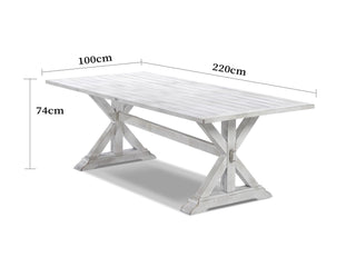 Vogue Outdoor Dining Table in 220x100cm 2.