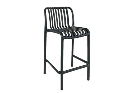 Adele Table & Voyage Chairs | Outdoor Balcony Bar Setting in Charcoal / 4pc 195x42cm_3