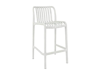 Adele Table & Voyage Chairs | Outdoor Balcony Bar Setting in White / 5pc 140x74cm_2
