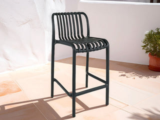 Voyage Resin Outdoor Bar Chair in Charcoal 1